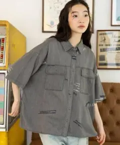niko and...(ニコアンド)＊アソートデニムポケットシャツ＊新品M