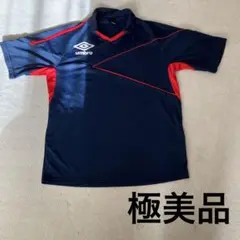 極美品❗️umbroアンブロスポーツウェアネイビー赤半袖Lサイズサッカー