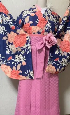 L♥️卒業式♥️洗えて可愛い♥️袴セット♥️新品小振袖♥️矢絣袴♥️縁起♥️学生さん