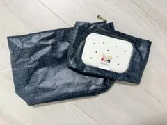 familiar おむつポーチ ネイビー系チェック