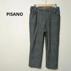 PISANO 白黒チェック柄カジュアルパンツ【L】