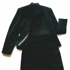 【極美品】東京ソワール 3ピースセレモニースーツ 上下 冠婚葬祭 黒 S 礼服