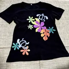 カラフル花柄Tシャツ Mサイズ