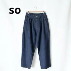 【新品】SO エスオー ワイドタック デニムパンツ