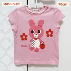 ミキハウス ホットビスケッツ ピンクTシャツ キャビットちゃん 90cm