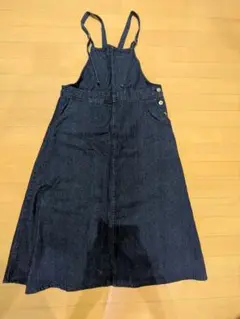 studio CLIP エコデニム ジャンパースカート ダークブルー
