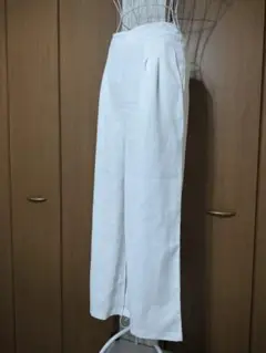 韓国ファッション サイドカットワイドパンツ