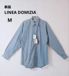 LINEA DOMIZIA　青色 長袖シャツ カフス付き