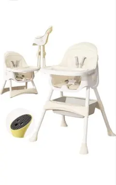 ベビーチェア ベージュ　ワンタッチ折りたたみ