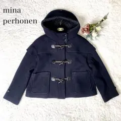 【未使用級】ミナペルホネン タンバリン ダッフルコート 刺繍 アルパカ混　紺 2025年最新】mina perhonen レディース ダッフルコートの人気