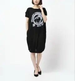 美品 ヒステリックグラマー FEMALE ひざ丈ワンピース ブラック