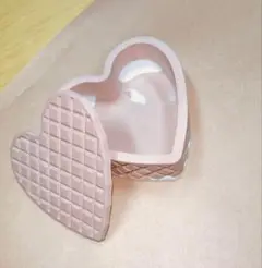 ハート型石膏小物入れ