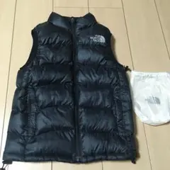 美品 ノースフェイス チェック ダウンベスト 130