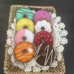 ハンドメイド　おままごと　フェルトドーナツ8個
