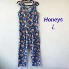 Honeys 花柄 オールインワン Lサイズ