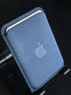【値下げ不可】iPhone MagSafe ファインウーブンウォレット　青