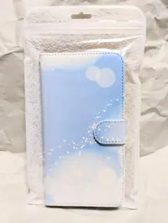 青色グラデーション 手帳型スマホケース