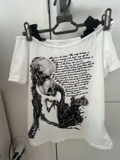 スカルプリント ホワイトTシャツ