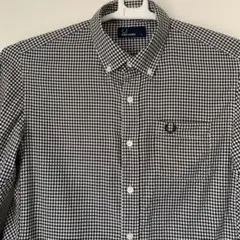 FRED PERRY フレッドペリー　ギンガム　チェック　シャツ　S 長袖