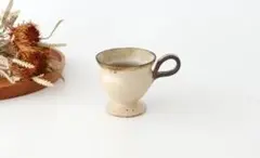デミカップ　ホワイトタグ　陶器　古仙堂　信楽焼
