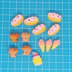 34. 送料込み デコパーツ 13個 エクレア アイス