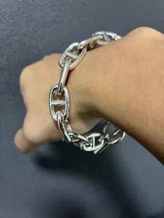 2-9アンカーチェーンブレスレット（S925刻印有）シェーヌダンクル風