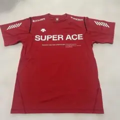 DESCENTE SUPER ACE 赤 Vネック シャツ M