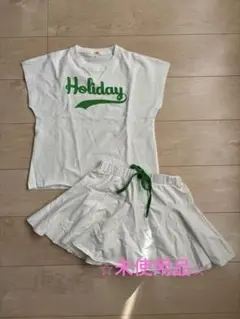 新品未使用　半袖Tシャツ×ミニスカッツ上下セット