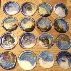 ハンドメイド シーリングスタンプシール 16枚セット 花火