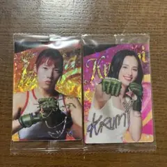 値下げ‼️RIZIN サイン入りタレントカード2枚セットKURUMI 伊澤星花