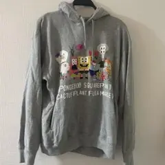 ユニクロ　スポンジボブ　パーカー　M グレー　男女兼用