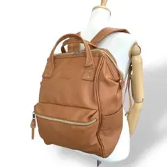 美品　アネロ　リュック　バッグパック　レザー　茶　ブラウン
