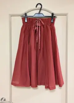 新品　ジルバイジルスチュアート　フレアスカート　赤　レッド　編み上げ　リボン