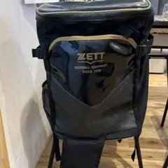 ZETT 野球用バッグ 黒 バット入れ付き
