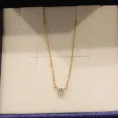 ヴァンドーム青山 ハートシェイプ ダイヤモンド ネックレス 18金