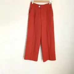RA.TON　ラトン　ワイド　ストレートパンツ　ウエストゴム　オレンジ　秋冬