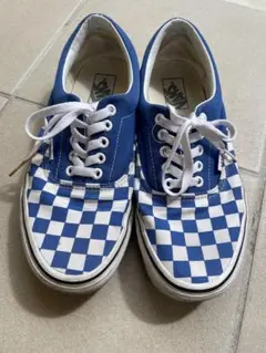 ロンハーマン✖︎VANS チェッカー柄 スニーカー 青/白 ローカット