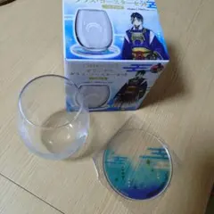 【未使用】刀剣乱舞　三日月宗近オリジナルグラス、コースター　とうらぶ