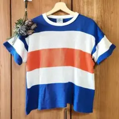 ◆最終価格【LOVE NATURE】メンズ ボーダー 半袖 Tシャツ M サイズ