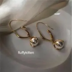 インポート♡ツイストフックパールピアス