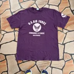 US AIR FORCE Tシャツ XL 紫
