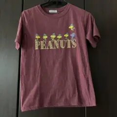 PEANUTS キャラクター Tシャツ Mサイズ バーガンディ