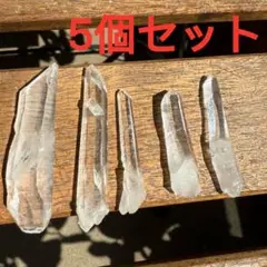 ブラジル産　レムリアンシード　5本セット　40g 透明感　自然石　原石②
