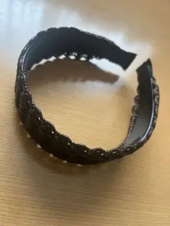 ブラウン 編み込み カチューシャ