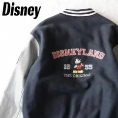 レア ディズニー スタジャン オールドミッキー 90s 袖レザー