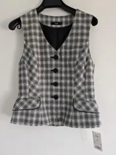 新品　事務服　ベスト　フォーク