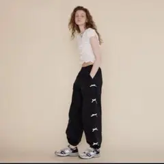 Side mini Ribbon Sportyパンツ