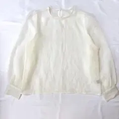 サキシマトーキョー シアーブラウス イエロー 長袖