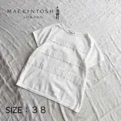 【美品】 マッキントッシュ ロンドン ニット プルオーバー レース 半袖