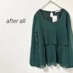 【アフターオール】 新品 長袖 カットソー ブラウス プリッツ 薄手 高級感